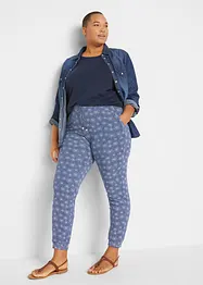 Jersey broek met print van soepele viscosemix, bonprix