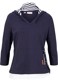 Hoodie van katoen met 3/4 mouw, bonprix