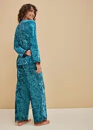 Pyjama van glanzend fluweel, bonprix
