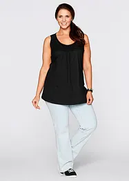 Katoenen longtop met kant, bonprix
