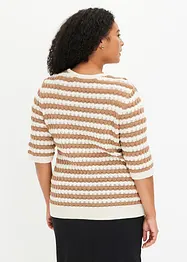 Gebreid shirt, halflange mouw, bonprix