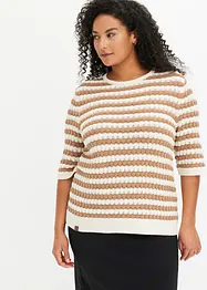 Gebreid shirt, halflange mouw, bonprix