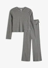 Meisjes longsleeve en bootcut broek (2-dlg. set), bonprix