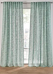 Gordijn van gerecycled polyester met bloemenprint (1 stuk), bonprix