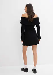 Gebreide jurk met Carmen-hals, bonprix
