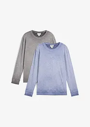 Longsleeve van biologisch katoen (set van 2), bonprix