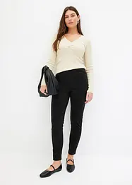Imitatieleren broek met comfortabele band, bonprix