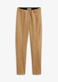 Imitatieleren broek met comfortabele band, bonprix