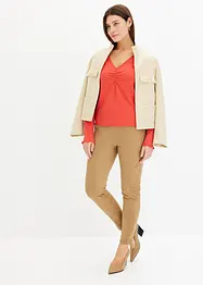 Geribd shirt met V-hals, bonprix