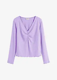 Geribd shirt met V-hals, bonprix