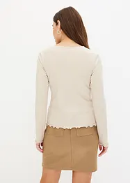 Geribd shirt met V-hals, bonprix