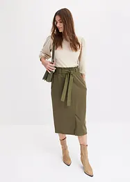 Jersey rok met geweven details, bonprix