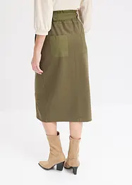 Jersey rok met geweven details, bonprix