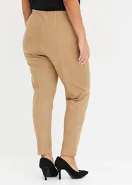 Imitatieleren broek met comfortabele band, bonprix