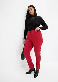 Geribd shirt met kanten halslijn, bonprix
