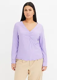 Geribd shirt met V-hals, bonprix
