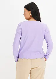 Geribd shirt met V-hals, bonprix