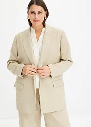 Blazer in linnen-look met gestreepte voering, bonprix