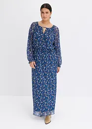 Gebloemde maxi jurk van mesh, bonprix