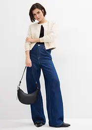 Wide leg jeans mid waist, comfort tailleband, bonprix