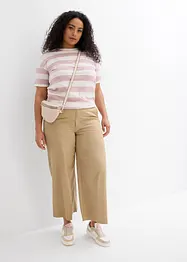 Wijde broek van puur katoen, high waist, bonprix
