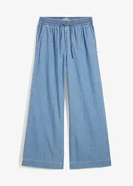Wide leg jeans mid waist met comfortband, bonprix