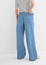 Wide leg jeans mid waist met comfortband, bonprix