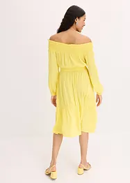 Carmen jurk van gestructureerde viscose, bonprix