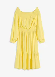 Carmen jurk van gestructureerde viscose, bonprix