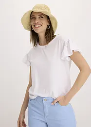Shirt met volants op de mouwen, bonprix