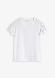Shirt met volants op de mouwen, bonprix