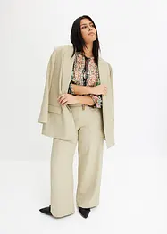Blazer in linnen-look met gestreepte voering, bonprix