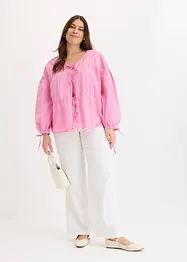 Blouse met strikjes, bonprix