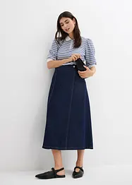 Spijkerrok in wikkellook, super soft, bonprix
