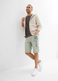 Jeans bermuda met print, regular fit, bonprix