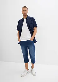 3/4 instap stretch jeans, straight,regular fit ( set van 2), bonprix