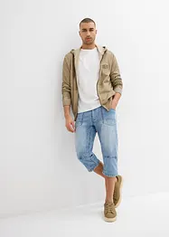 Regular fit 3/4 stretch jeans, straight, bonprix