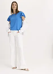 Shirt met volants op de mouwen, bonprix