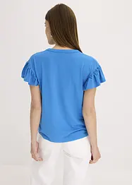 Shirt met volants op de mouwen, bonprix