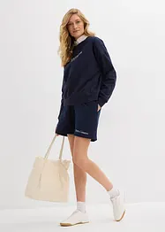 Sweat short met borduursel, bonprix