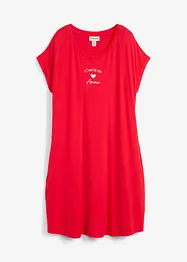 Jersey jurk met borduursel van een vicose-elastanmix, bonprix