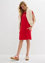 Jersey jurk met borduursel van een vicose-elastanmix, bonprix