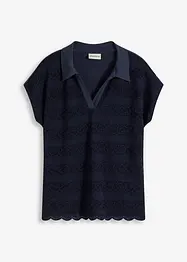 Poloshirt met kant, bonprix