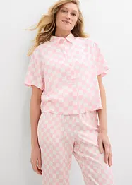 Geruite blouse met korte mouwen, bonprix