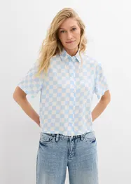 Geruite blouse met korte mouwen, bonprix