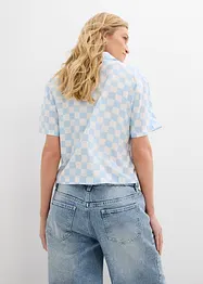 Geruite blouse met korte mouwen, bonprix