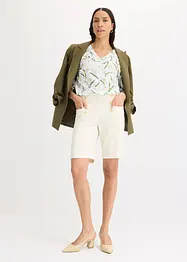 Gedessineerde blouse met volants, bonprix