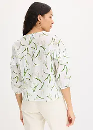 Gedessineerde blouse met volants, bonprix