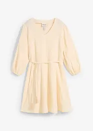 Mini jurk in skaterlook met ceintuur en 3/4 mouwen, bonprix