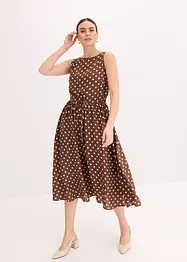 Midi jurk met bindceintuur, bonprix